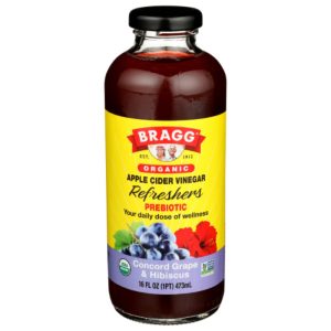 Bragg – Organic Apple Cider Beverage, Grape, 16 fl oz – Pack of 12