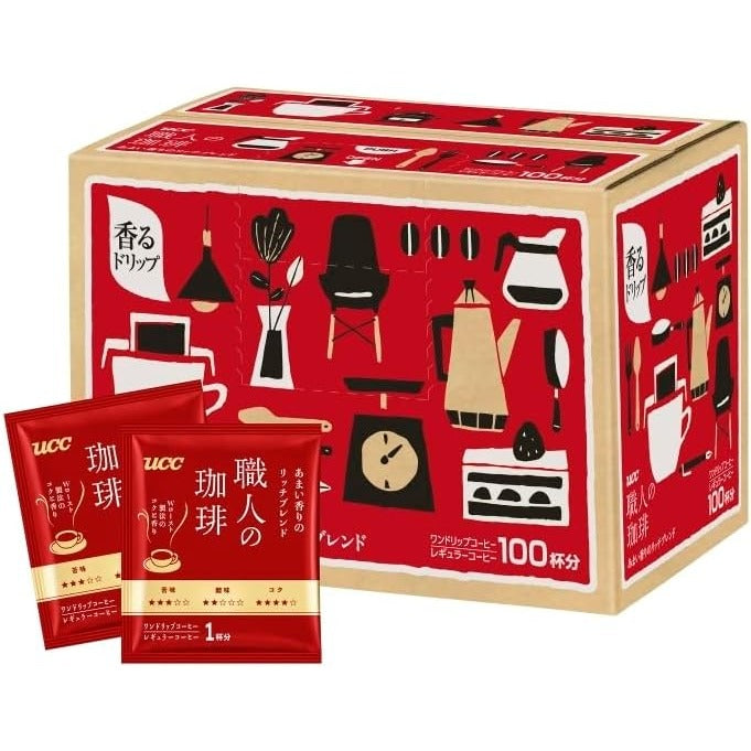 UCC Artisan Drip Coffee Sweet aroma scent Blend 100 Packs Premium Japanese Brew Fresh Flavor – Tokyo Sakura Mall