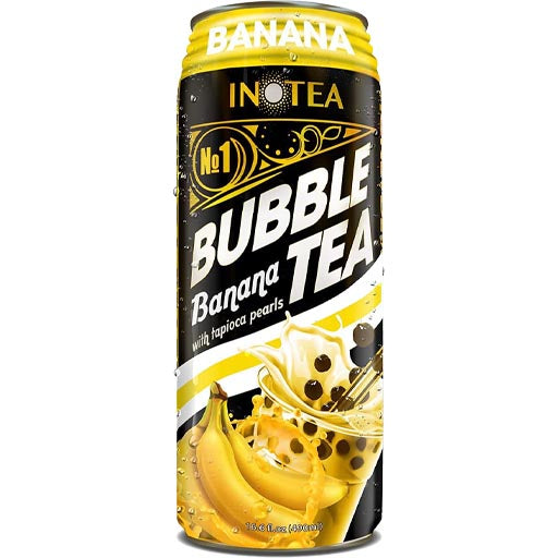 Inotea – Bubble Tea Banana with Tapioca Pearls – 16.6 FL OZ