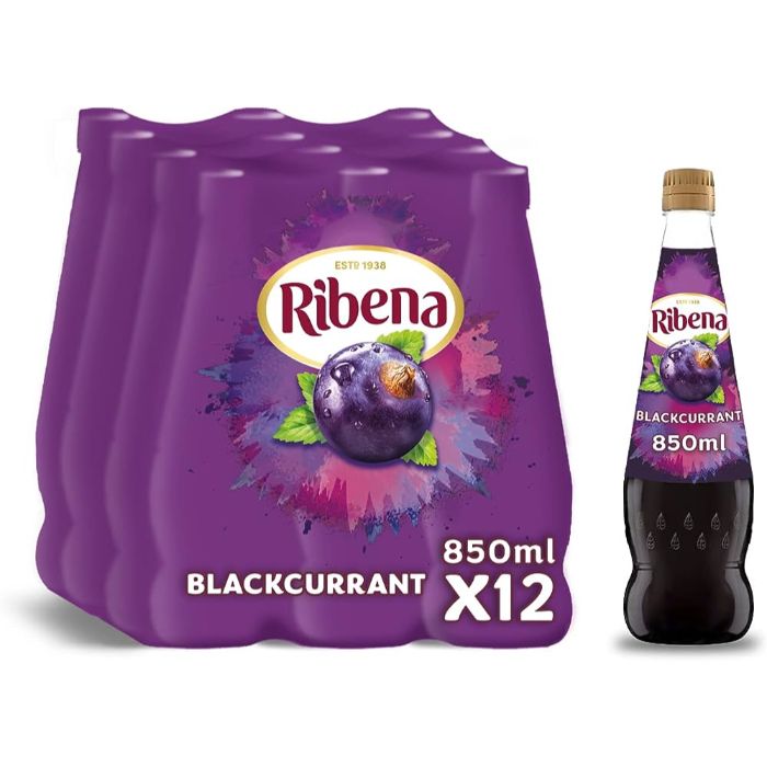 Ribena – Blackcurrant Concentrate, 850 ml | Pack of 12