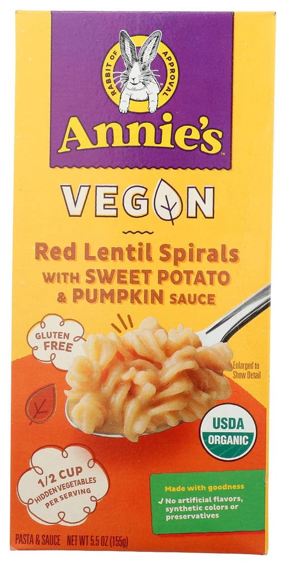 Annie’s Homegrown Pasta Lentil Sweet Potato Pumpkin | Organic & Nutritious