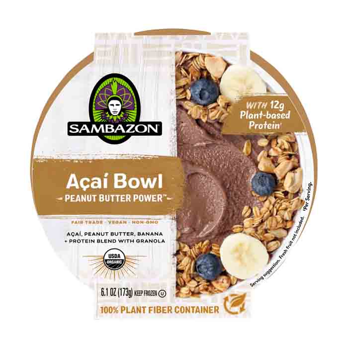 Sambazon – Acai Bowl Peanut Butter Power, 6.1oz | Pack of 8