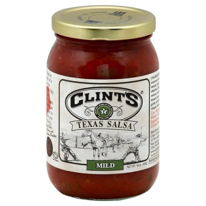 Clints – Texas Mild Salsa, 16 Oz (Pack of 6)
