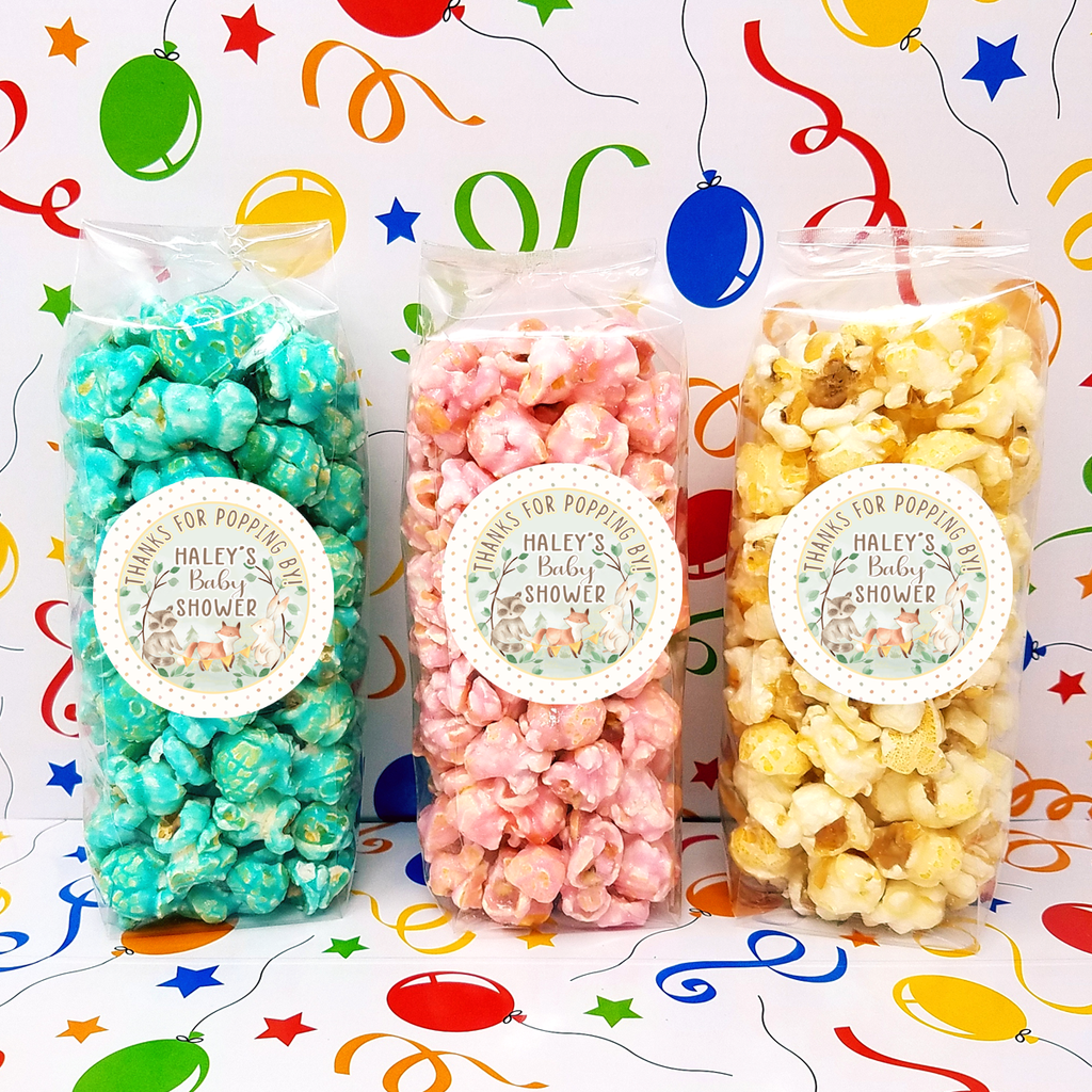 Woodland Critters – Baby Shower Popcorn Party Favors