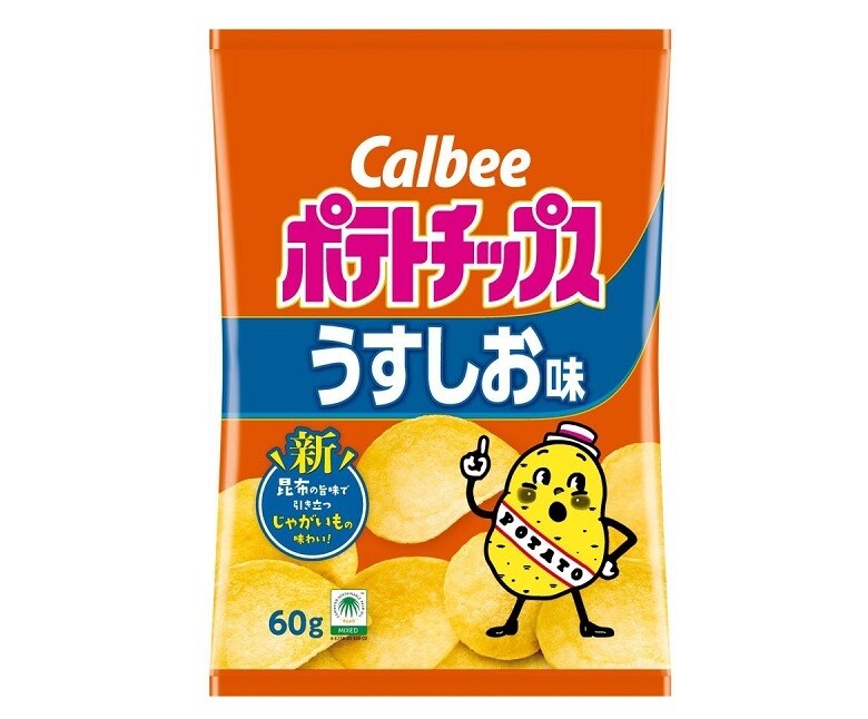 Calbee “Potato Chips, Light Salt Flavor”, 60g