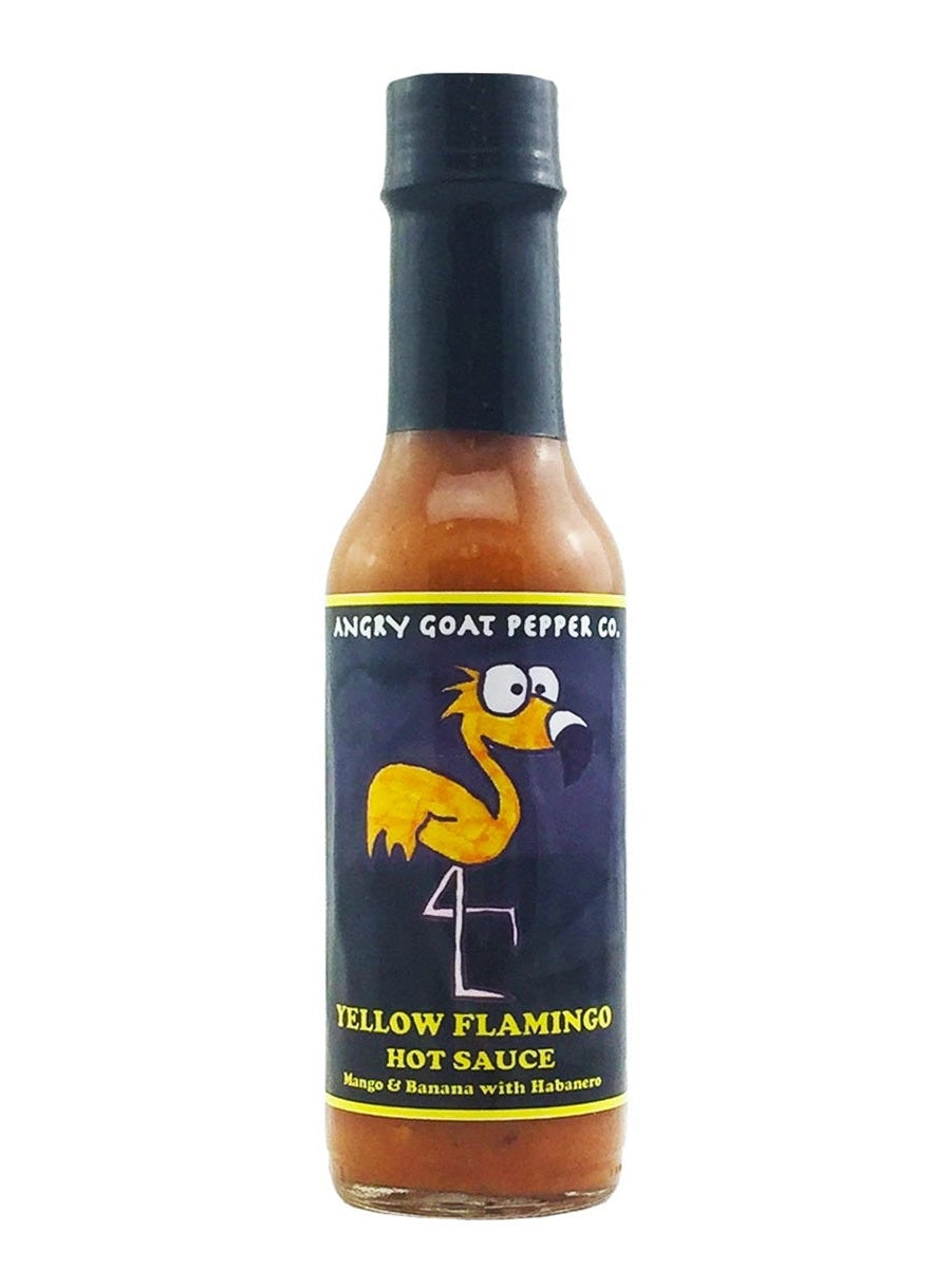 Hot Sauce Angry Goat Pepper Co Yellow Flamingo Mango & Banana Habanero