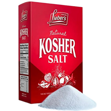 Lieber’s Natural Kosher Salt, Kosher for Passover, 3 Pound