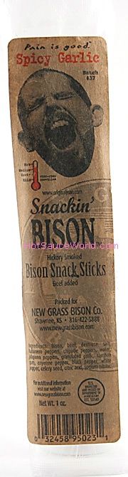 Pain is Good Batch 37 Spicy Garlic Bison Snack Sticks, 1oz.