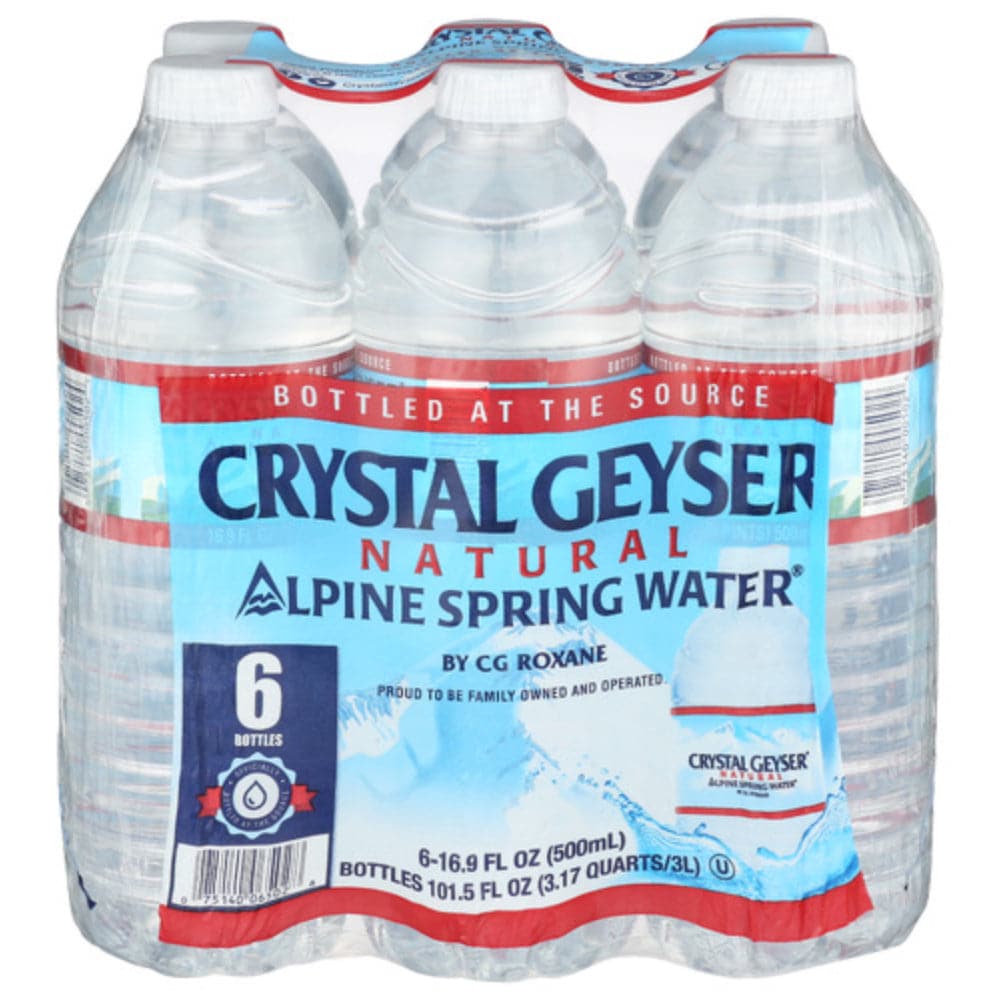 Crystal Geyser – Natural Alpine Spring Water (6 Bottles), 101.5 fl oz