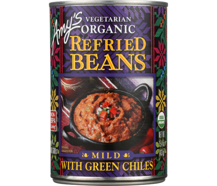 Amy’s – Bean Refried Green Chili GF, 15.4 Oz – Pack Of 1