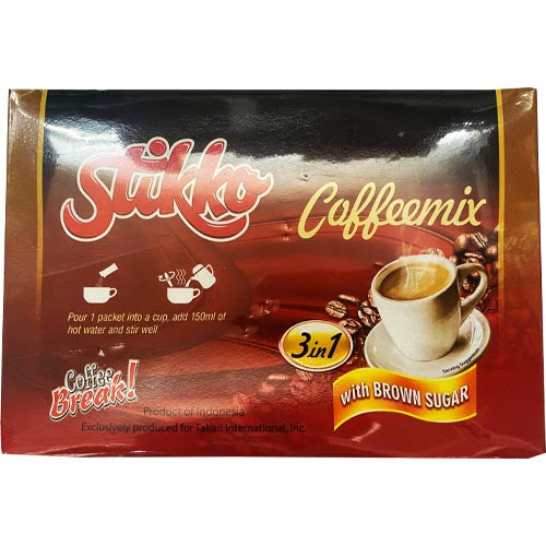 Stikko – 3 in 1 Coffee Mix with Brown Sugar – 12 Packets – 10.6 OZ