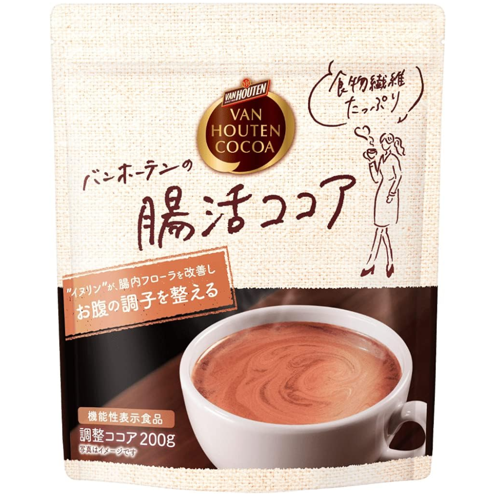 Van Houten Pure Cocoa with Inulin High Fiber Gut Health Functional Drink 200g – Tokyo Sakura Mall