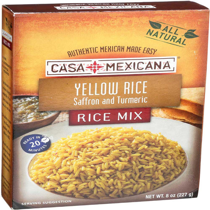 Casa Mexicana – Yellow Rice Mix, 8 Oz (Pack Of 12)