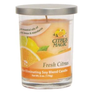 Citrus Magic – Fresh Citrus Odor Eliminating Soy Blend Candle, 6 Oz