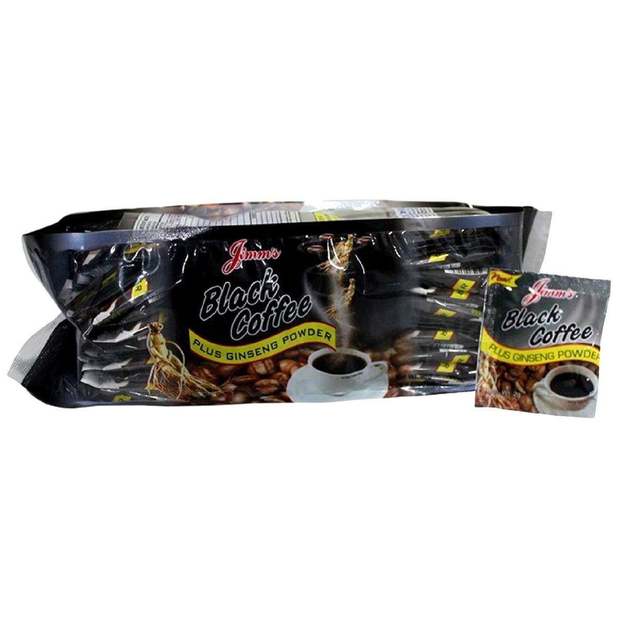 Jimm’s – Black Coffee – Plus Ginseng Powder – 48 Pack – 96 G