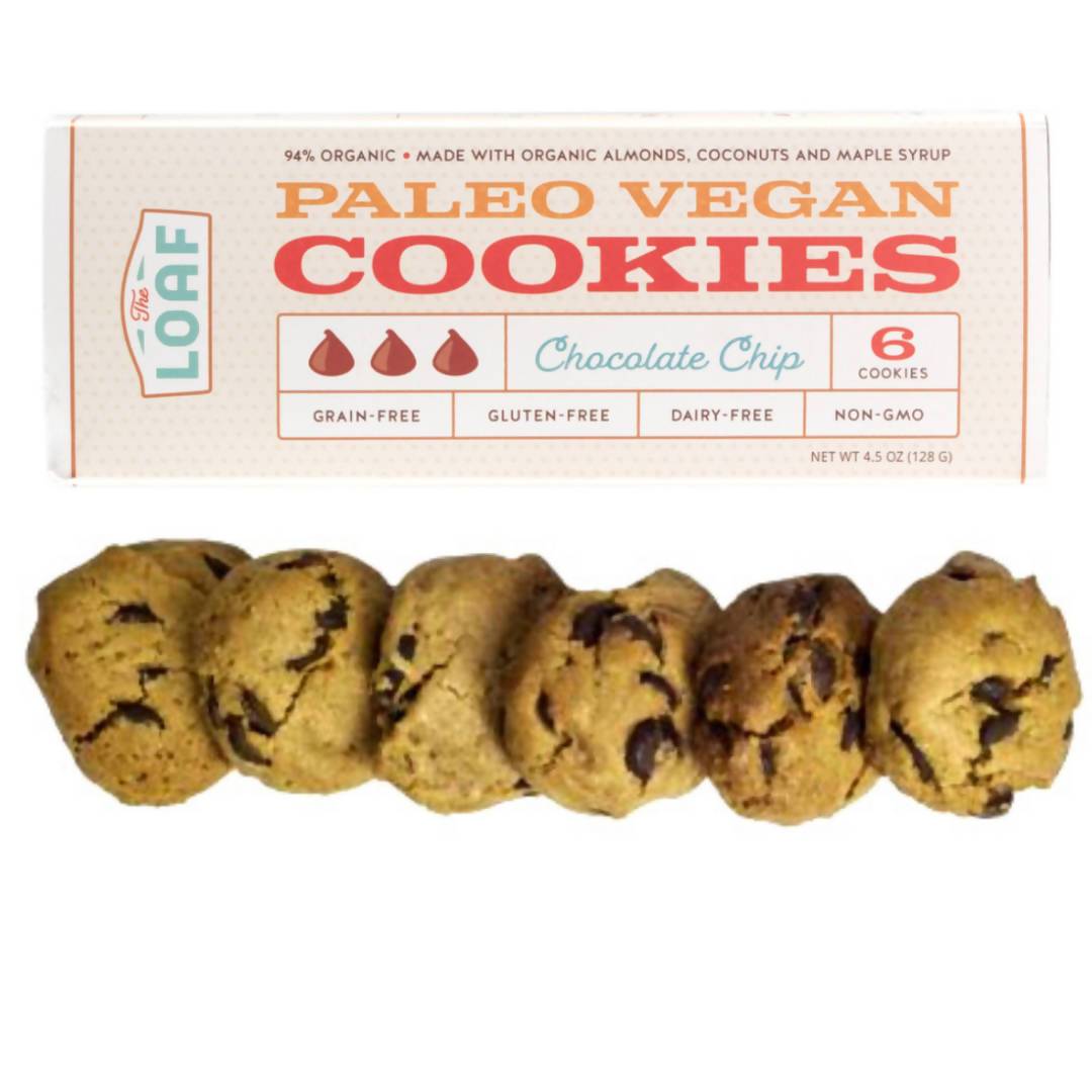 Organic Paleo Vegan Chocolate Chip Cookies Box – 6 box x 4.5oz