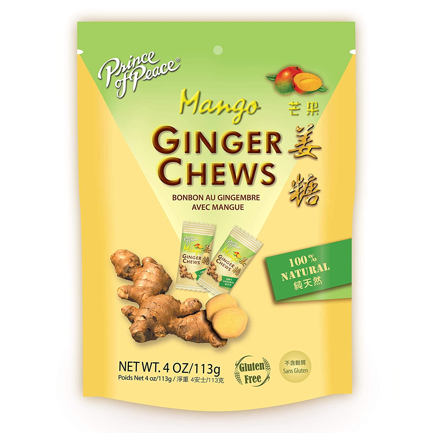 Prince Of Peace Mango Ginger Chews – Sweet, Spicy, Natural Treat