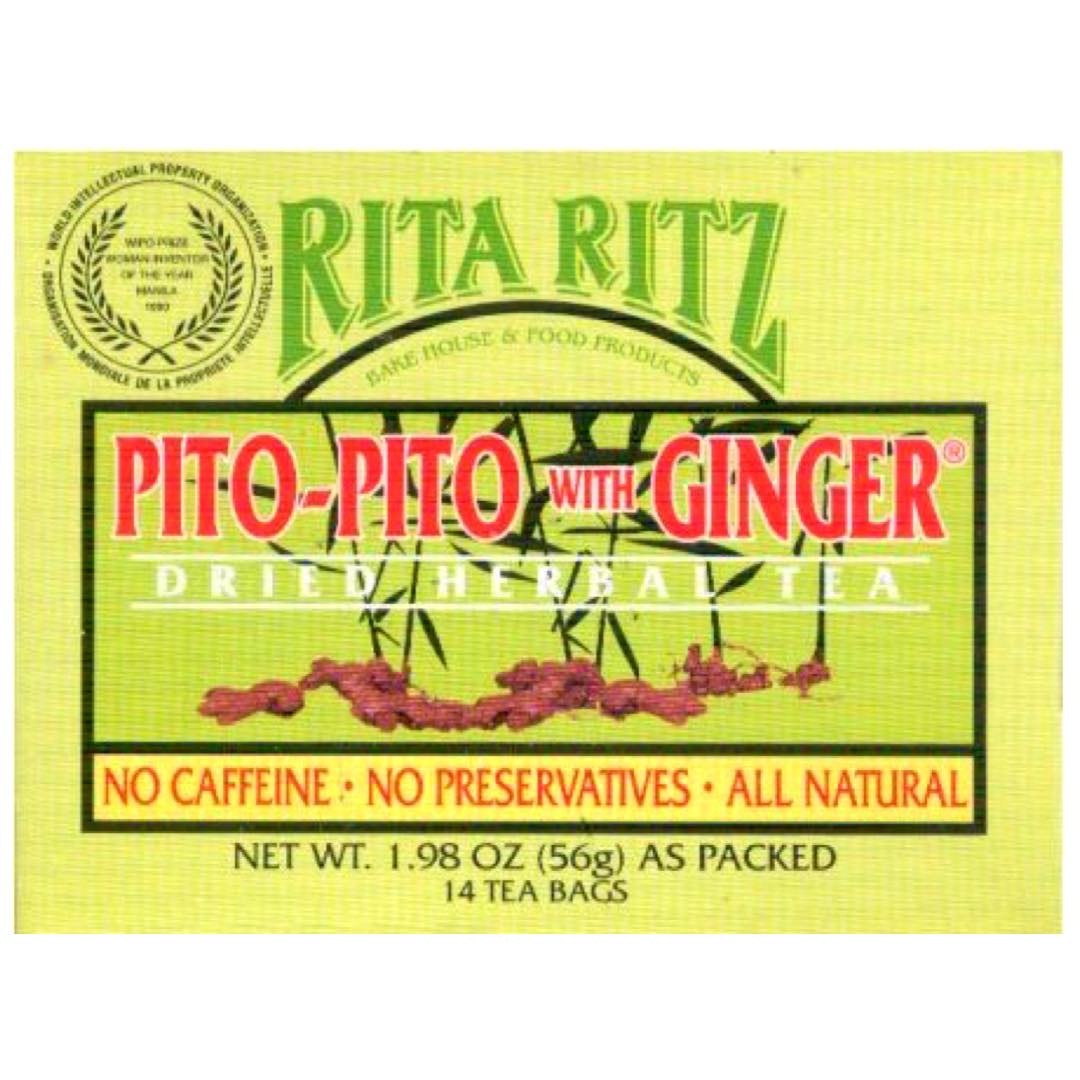 Rita Ritz – Pito Pito with Ginger – Dried Herbal Tea – 14 Tea Bags – 56 G