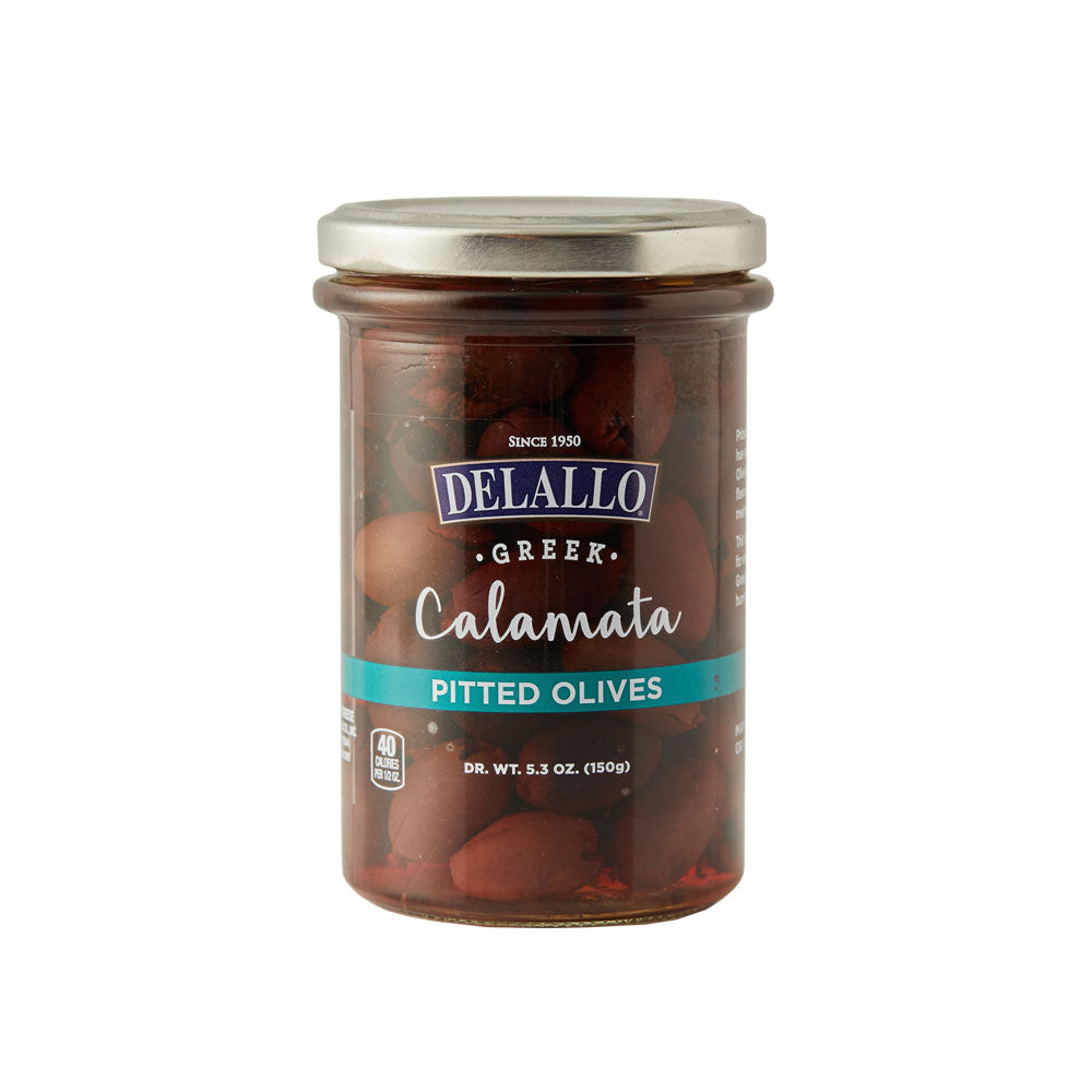 Delallo – Olives Calamata Pitted, 4 Oz (Pack of 12)