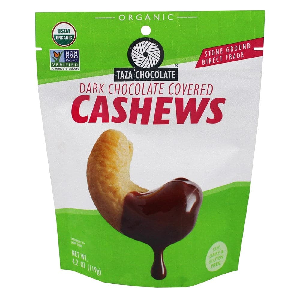 Taza Chocolate – Cashews Dark Chocolate Covered, 4.2 Oz