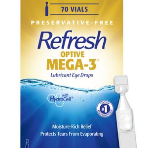 Refresh Optive Mega-3 Lubricant Eye Drops, 70 Count
