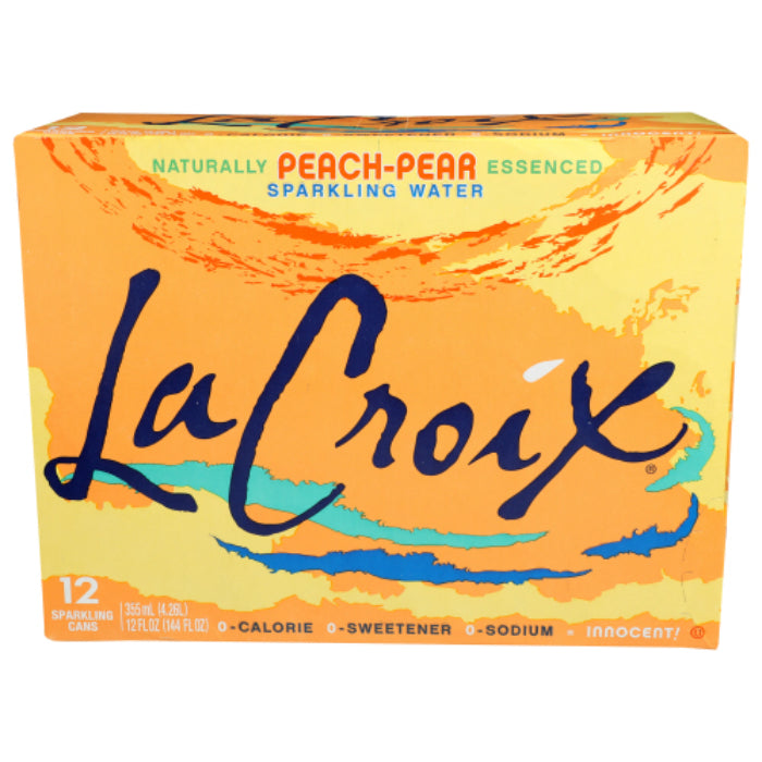 La Croix – Sparkling Water Peach Pear, 144 fl oz (12-Pack) | Pack of 2