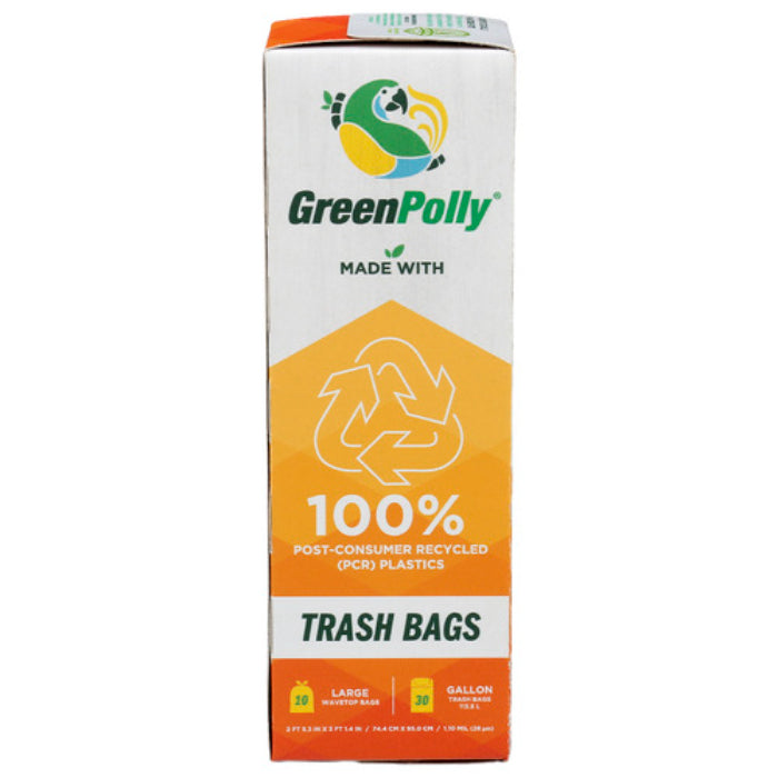 GREENPOLLY – BAGS TRASH WAVETOP 30GL 10 BG – Pack of 12
