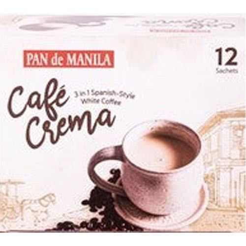 Pan de Manila – Cafe Crema – 3 in 1 Spanish Style White Coffee (12 Sachets) – 30 G