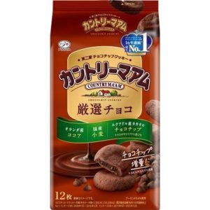 Fujiya, Country Ma’am, Choco Chip Soft Cookie, Cocoa, 12 pcs