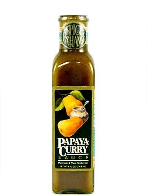 Papaya Curry Marinade & Hot Sauce, 8oz.