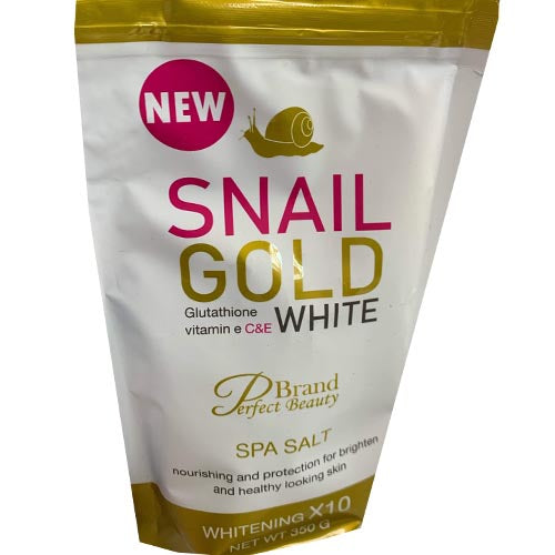 Snail Gold – Glutathione Vitamin E C&E White – Spa Salt – Gold Scrub Soap – Whitening x10 – 350 G