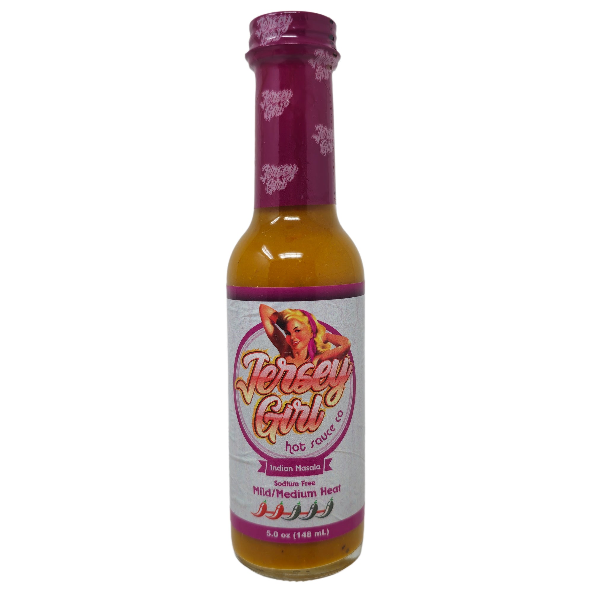 Jersey Girl Indian Masala Curry Hot Sauce Sodium Free – 5oz.