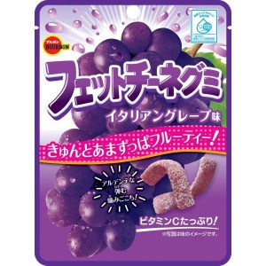 Bourbon Fettuccine Gummies Italian Grape Flavor Chewy Candy from Japan 50g