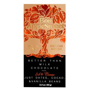 Bon Appesweet Date-Sweetened Better Than Milk Chocolate Bars – 12 x 2.2 oz