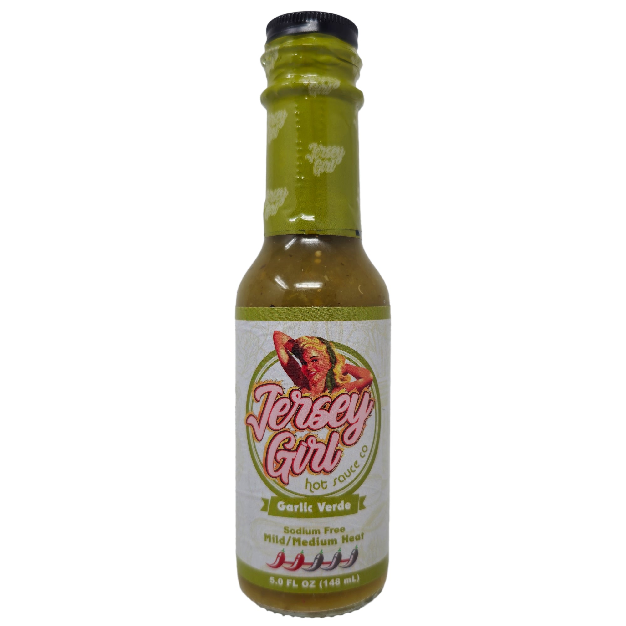Jersey Girl Garlic Verde Hot Sauce Sodium Free – 5oz.