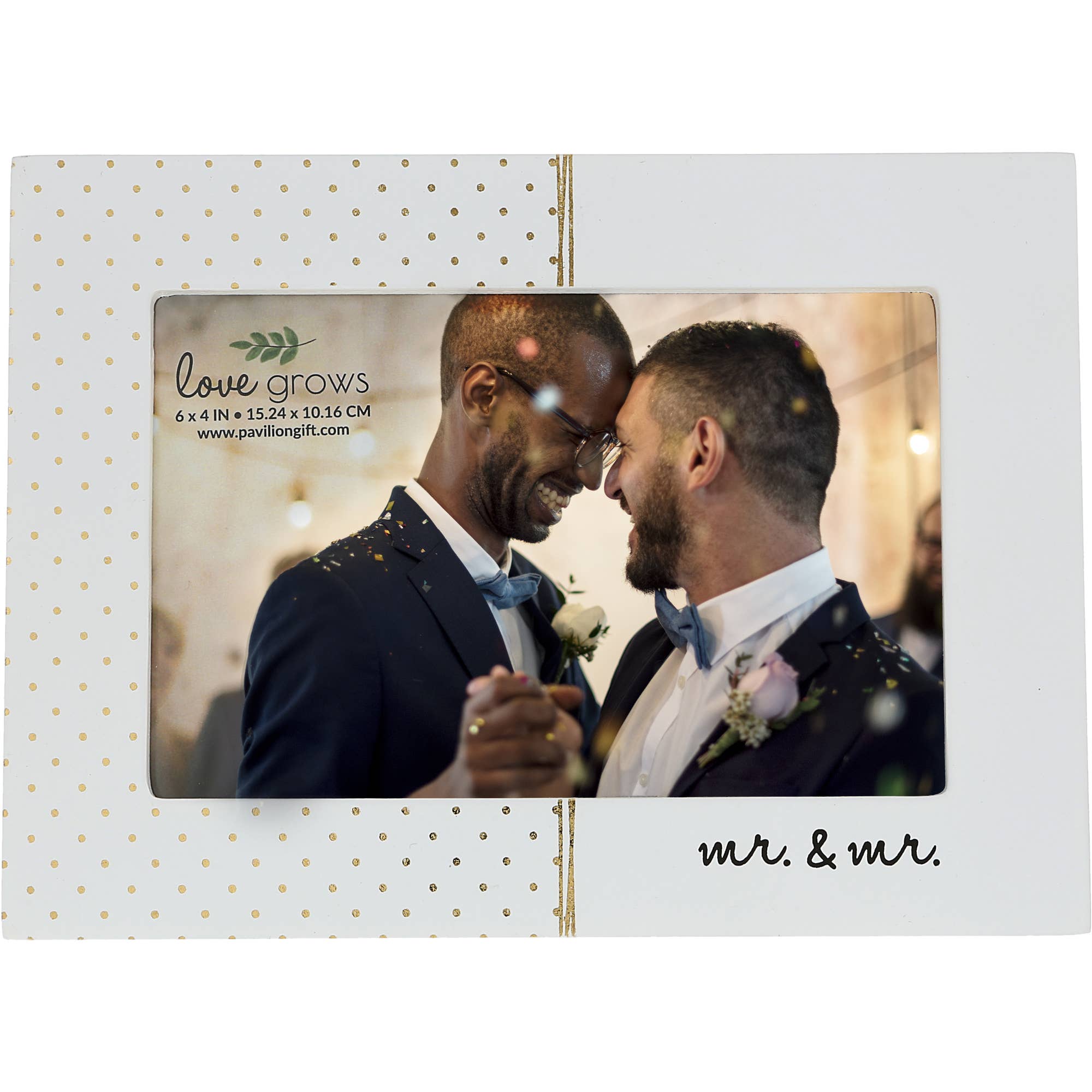 “Mr. & Mr.” Rustic Whitewashed 7.5″ x 5.5″ Photo Frame – Holds 6″ x 4″