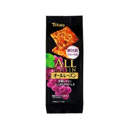 Tohato “All Raisin”, Soft Cookie, 12 pcs in 1 bag