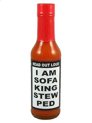 I am Sofa King Stew Ped Hot Sauce, 5oz.