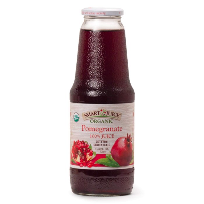 Smart Juice – Organic Pomegranate Juice, 33.8 oz | Pack of 6