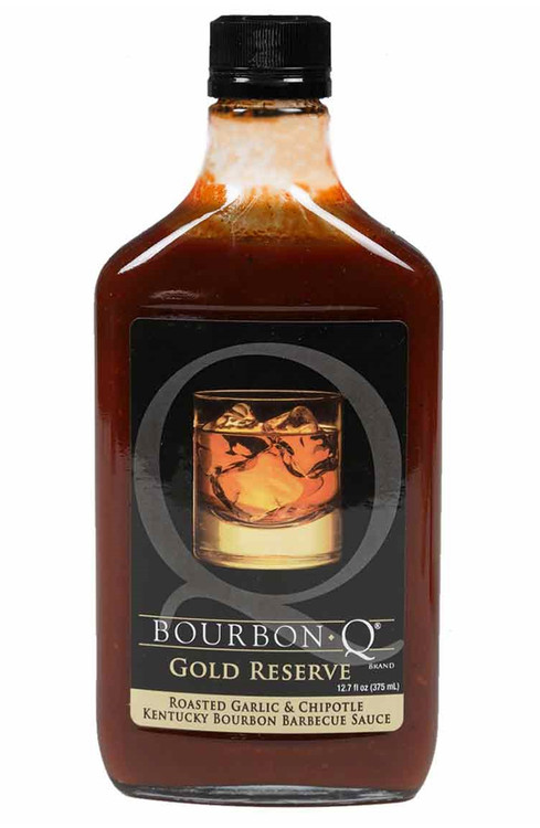 Bourbon Q Gold Reserve Roasted Garlic and Chipotle Kentucky Bourbon BBQ, 12.7oz.