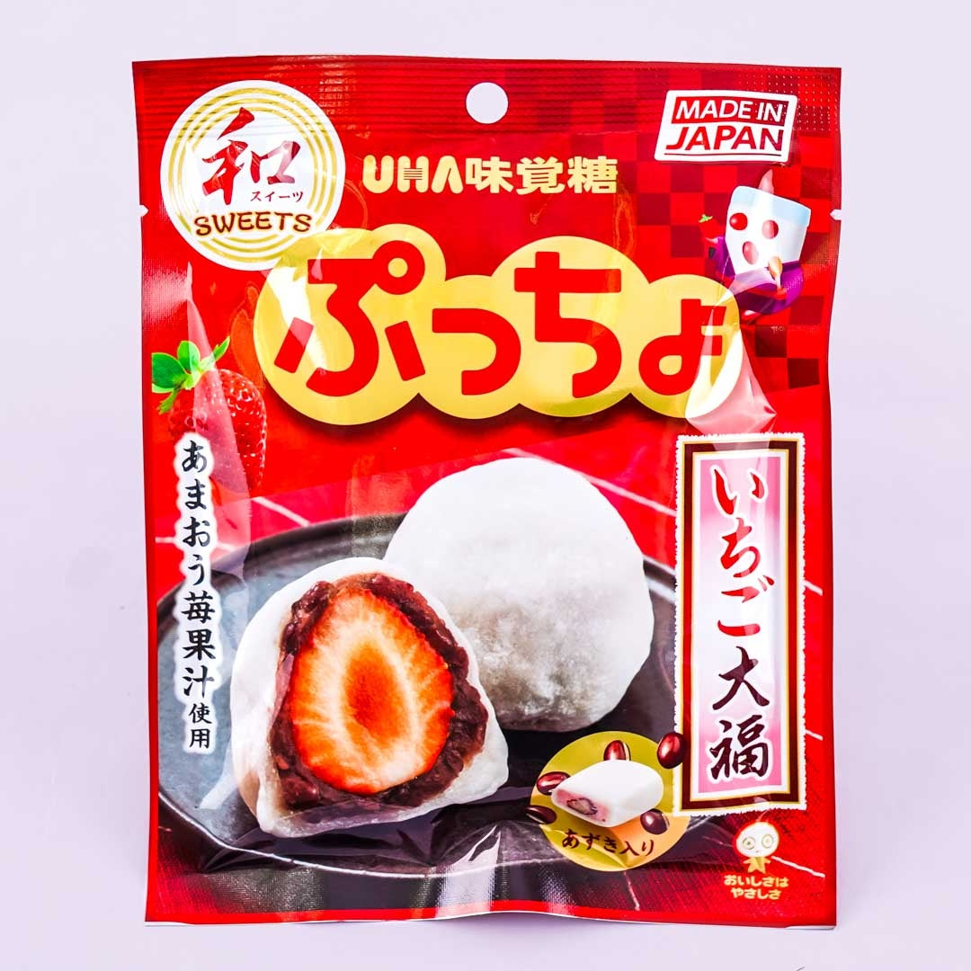 Puccho Chewy Candy Bag – Strawberry Daifuku