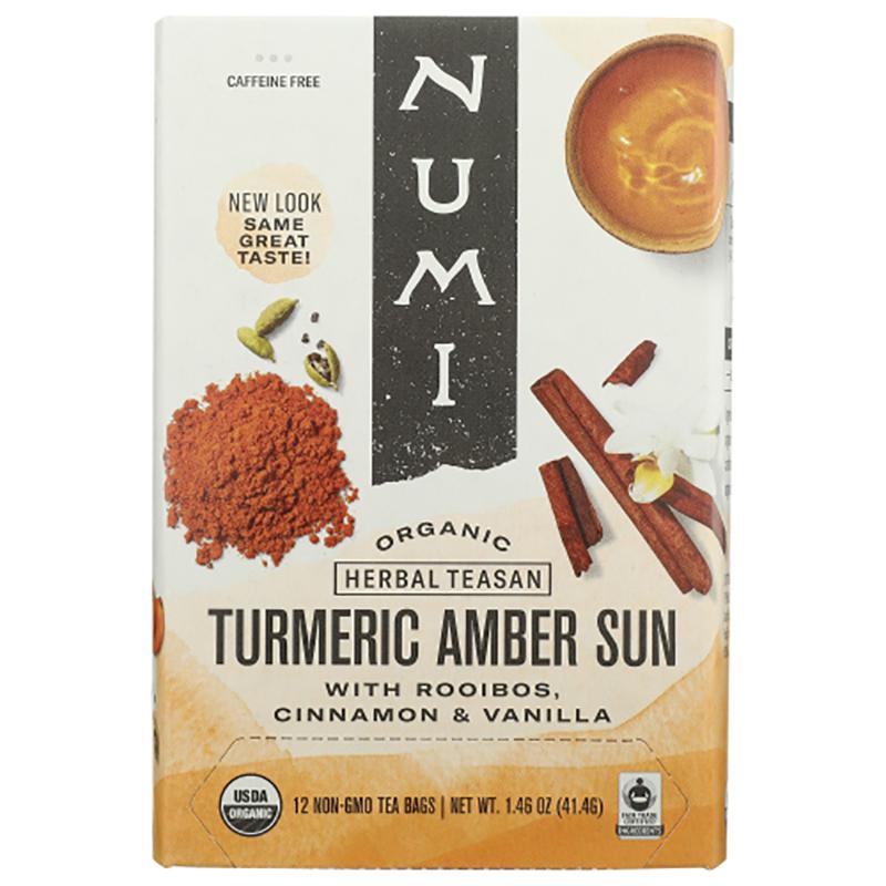 Numi Tea – Amber Sun Turmeric Tea, 12 Bags