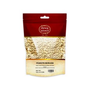 Spicy World Raw Skinless Peanut – Fresh, Natural, 4lbs for Healthy Snacking