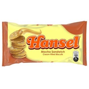 Rebisco – Hansel Mocha Sandwich – Cream Filled Biscuits – 10 Pack