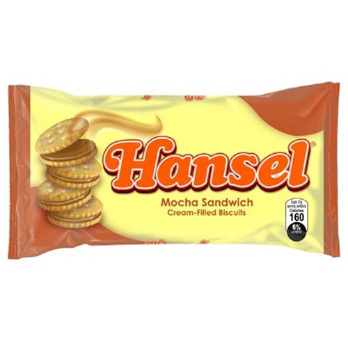 Rebisco – Hansel Mocha Sandwich – Cream Filled Biscuits – 10 Pack