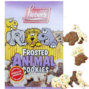 Lieber’s Frosted Animal Cookies, Kosher for Passover, 5 oz