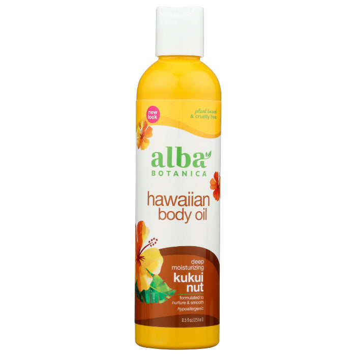 Alba Botanica – Massage Oil Kukui Nut, 8.5 Oz – Pack of 1