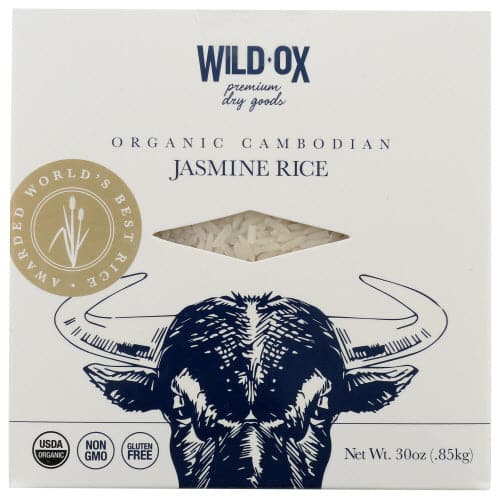 Wild Ox – Organic Cambodian Jasmine Rice, 30 oz | Pack of 6