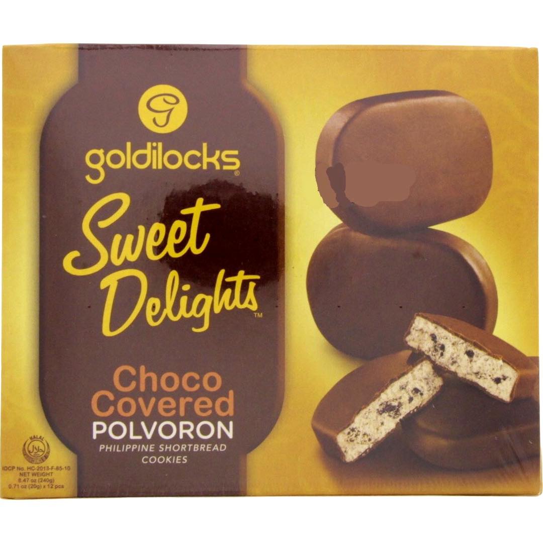 Goldilocks – Sweet Delights – Choco Covered – Polvoron – Philippine Shortbread Cookies – 12 Pieces – 9.71 OZ