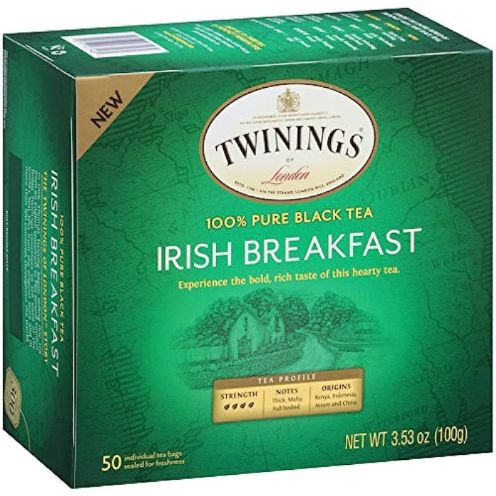 Twinings – Irish Breakfast Tea, 50 Bags | Pack of 6
